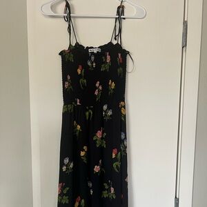 Reformation sable smocked midi dress